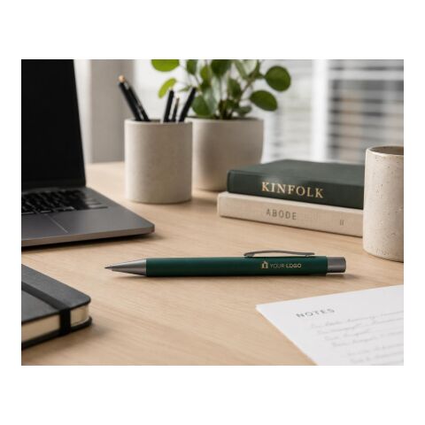 Recycled aluminium ballpen Emmett green