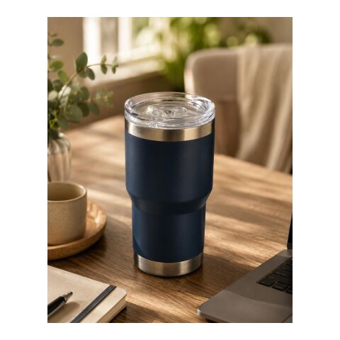 Recycled stainless steel double-walled travel mug (350 ml) Ayen grey