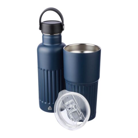 Recycled stainless steel double-walled drinking mug (500 ml) Kael burgundy