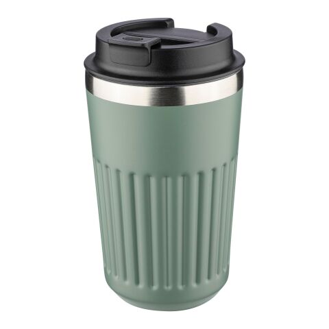 Recycled stainless steel travel mug (400 ml) Chiara black