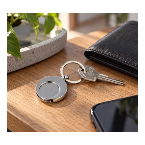Metal 2-in-1 key holder Christie silver
