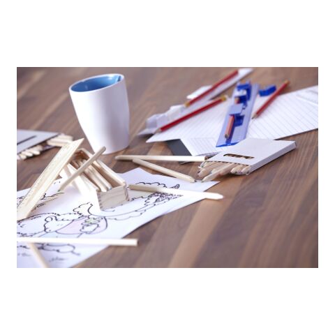 Carmelita wooden box with colouring pencils brown | No Branding | not available | not available