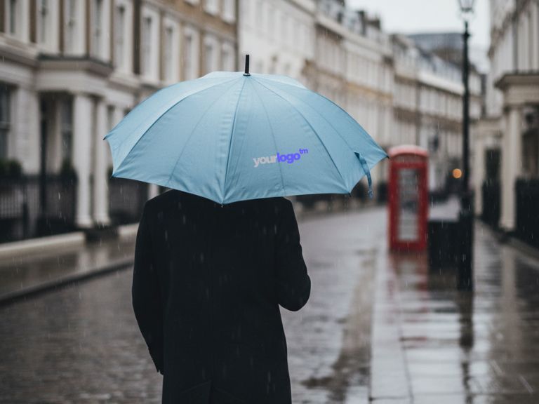 Promotional umbrellas and brollies with logo