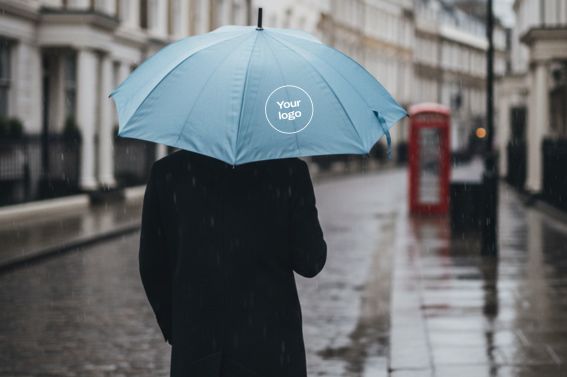 Promotional umbrellas with logo